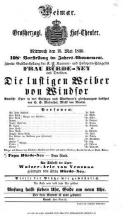 Die lustigen Weiber von Windsor