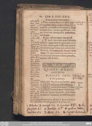 Quibus Modis tutela finitur. Titulus XXII.