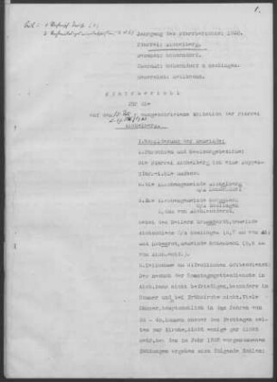 Aichelberg (Aichwald): Pfarrbericht 1930
