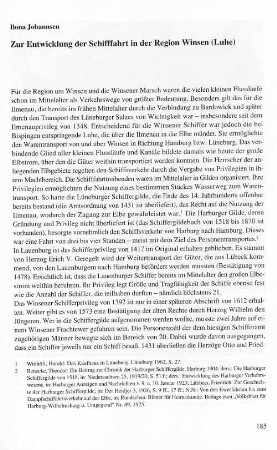 Zur Entwicklung der Schifffahrt in der Region Winsen (Luhe)