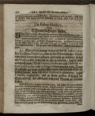 De Febre Hectica, Vom Schwindsüchtigen Fiebern.