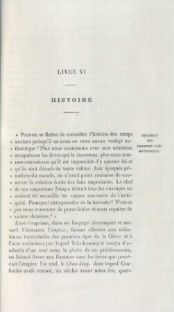 Livre VI. Histoire