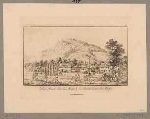 Die Kaltwasser-Heilanstalt Buschbad (Meißen-Buschbad) unterhalb des Götterfelsens im Triebischtal südwestlich von Meißen