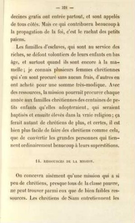 14. Ressources de la mission
