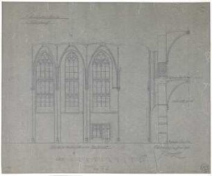 Wand an der Sakristei und dem Kapitelsaal, St. Lambertuskirche zu Düsseldorf