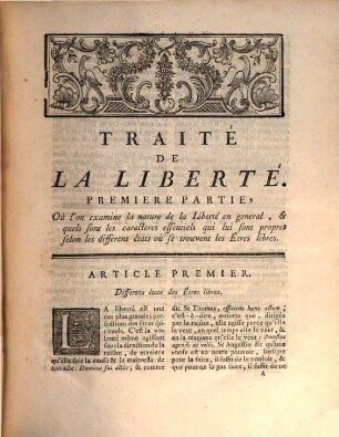 Traité de la liberté