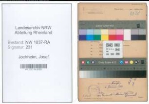 Entnazifizierung Josef Jochheim , geb. 13.12.1903 (Polizeibeamter)