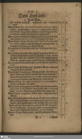 Cap I. Vom Geträncke