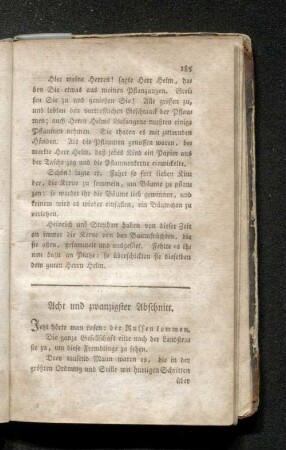 Acht und zwanzigster Abschnitt.