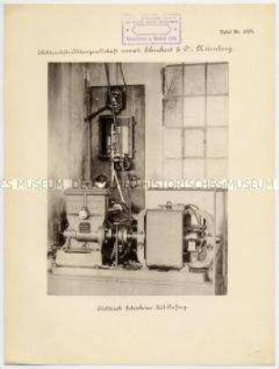 Bild eines elektrisch betriebenen Seilaufzuges der Elektrizitäts-Aktiengesellschaft Nürnberg