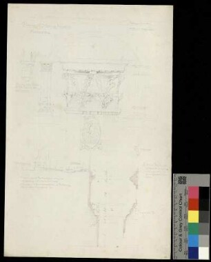 Kapitelle, Pfeiler und weitere architektonische Details aus dem Kreuzgang von Santa Maria Novella
