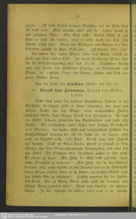 18. Ernst der Fromme, Herzog von Gotha. 1675