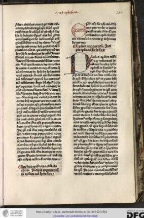 Incipit epistola ad Ephesios.