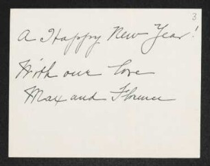 Brief von Florence Beerbohm und Max Beerbohm an Gerhart Hauptmann