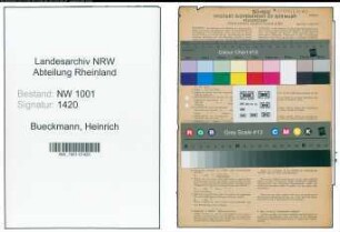 Entnazifizierung Heinrich Bueckmann, geb. 22.05.1907 (Landwirt)