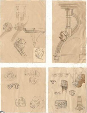 Lange, Ludwig; Lange - Archiv: X.5 Gotik (Details Holz) - Details