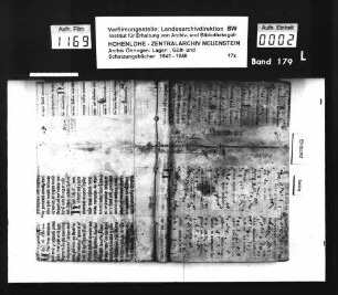 Lager- und Gültbuch über das Amt Ingelfingen, renoviert durch Laurentius Schöll, Amtskeller zu Weikersheim: Hermuthausen.