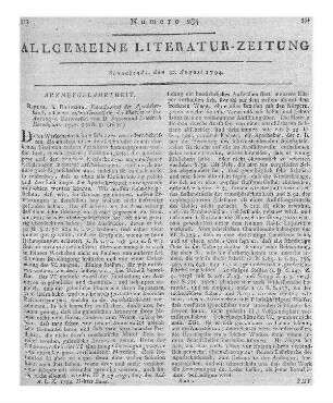 Taschenbuch für Scheidekünstler und Apotheker. Jg. 14-15. Hrsg. v. J. F. A. Göttling. Weimar: Hoffmann 1793-94 Hauptsacht. teils: Almanach oder Taschenbuch für Scheidekünstler und Apotheker