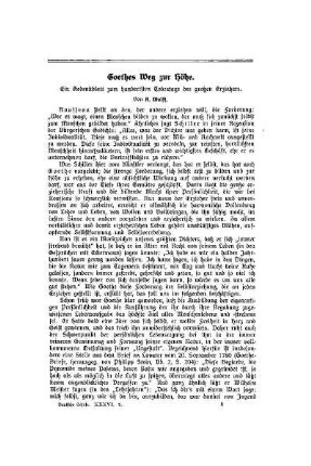 Goethes Weg zur Höhe : ein Gedenkblatt zum hundertsten Todestage des großen Erziehers