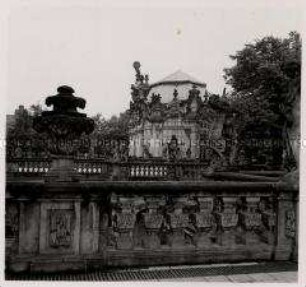 Dresden, Zwinger, Blick auf den Wallpavillon