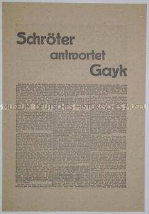 Propagandaflugblatt der CDU Schleswig-Holstein zu den Landtagswahlen 1947