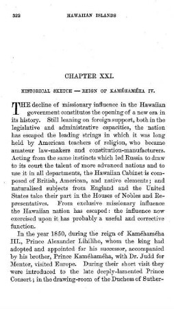 HISTORICAL SKETCH - REIGN OF KAMÉHAMÉHA IV.