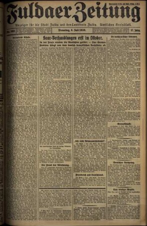 Ausgabe vom Dienstag, den 08. Juli 1930.