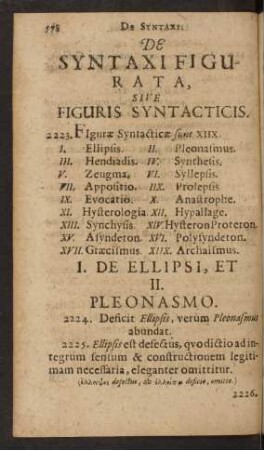 De Syntaxi Figurata, Sive Figuris Syntacticis.