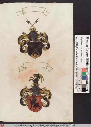 Wappenschild mit Hellebarde.