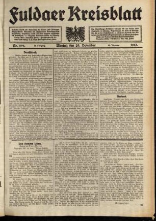 Ausgabe vom Montag, den 29. Dezember 1913.