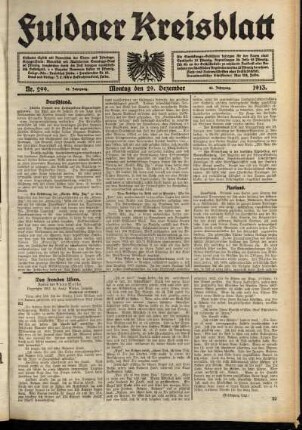 Ausgabe vom Montag, den 29. Dezember 1913.