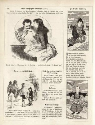 "Ein fleißiger Clavierlehrer" "Naturgeschichtliches" "In Liebe vereint"