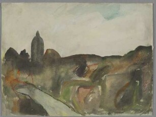 Landschaft mit Bergfried