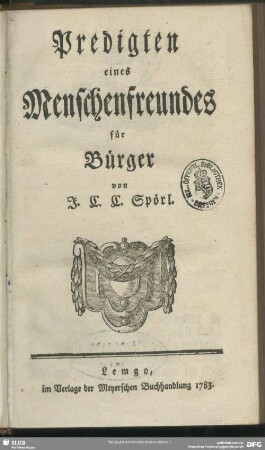 Predigten eines Menschenfreundes für Bürger