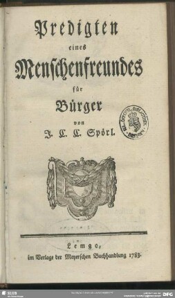 Predigten eines Menschenfreundes für Bürger