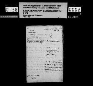 Erwerb und Wiederverkauf des Schloßguts zu Vellberg durch die Teilgemeinde Vellberg sowie Verkauf von Liegenschaften durch die Teilgemeinde Talheim, Gesamtgemeinde Vellberg