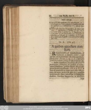 Tit. II. (VII. 42.) A quibus appellare non licet.
