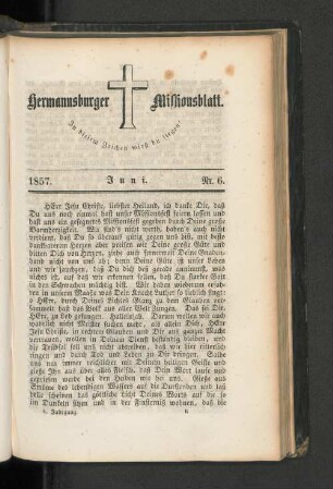 Nr. 6. Juni. 1857.