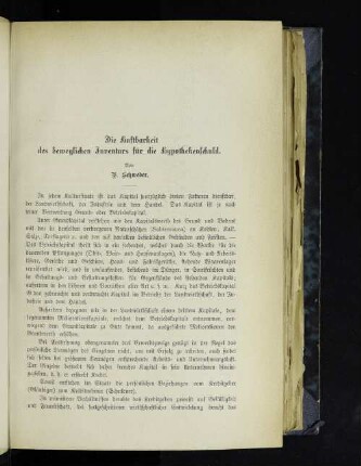 Die Haltbarkeit des beweglichen Inventars für die Hypothekenschuld