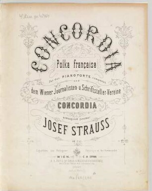 Concordia : Polka-français für d. Pianoforte ; op. 257