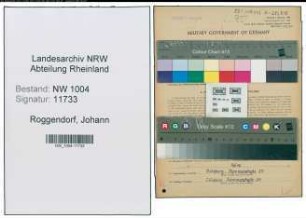 Entnazifizierung Johann Roggendorf , geb. 29.01.1907 (Postschaffner)