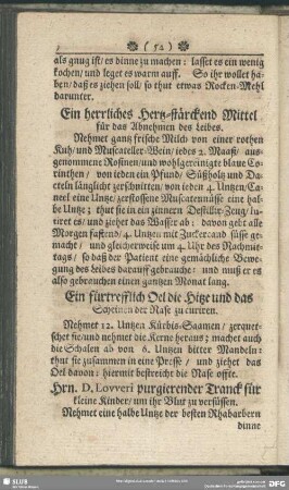 Ein fürtrefflich Oel die Hitze und das Scheinen der Nase zu curiren