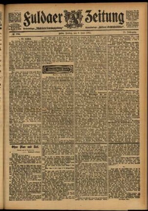 Ausgabe vom Freitag, den 03. Juni 1904.