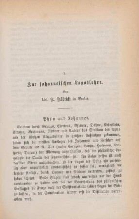 299-315 Zur johanneischen Logoslehre