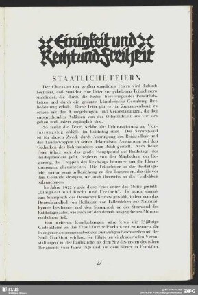 Staatliche Feiern