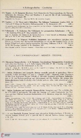 5. Naturwissenschaft - Medizin - Technik (Nr. 578 - 710)