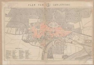 Plan von Carlsruhe