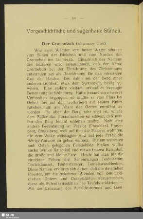 Vorgeschichtliche und sagenhafte Stätten
