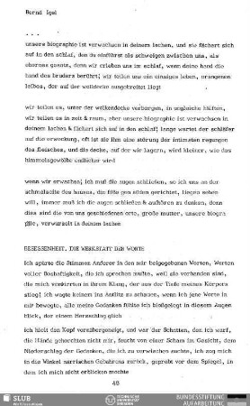 Besessenheit : Die Werkstatt der Worte