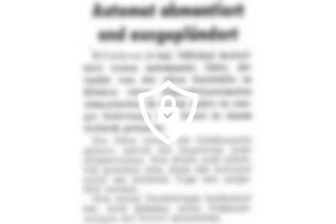 Automat abmontiert und ausgeplündert
